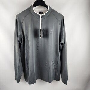 Deolax Shirt Mens XXL Gray 1/4 Zip 4 Way Stretch Performance Golf Pullover NWT